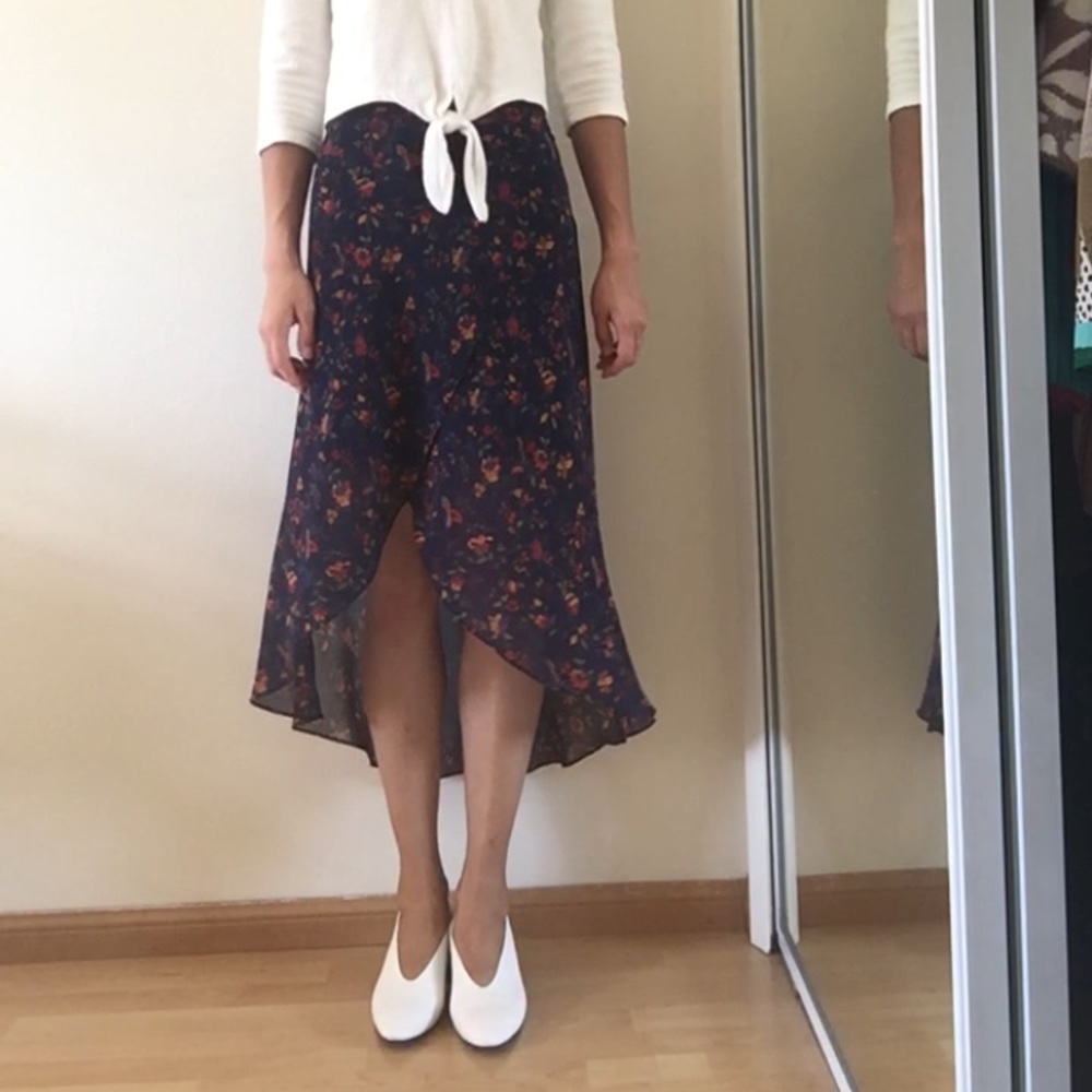 Madewell floral skirt